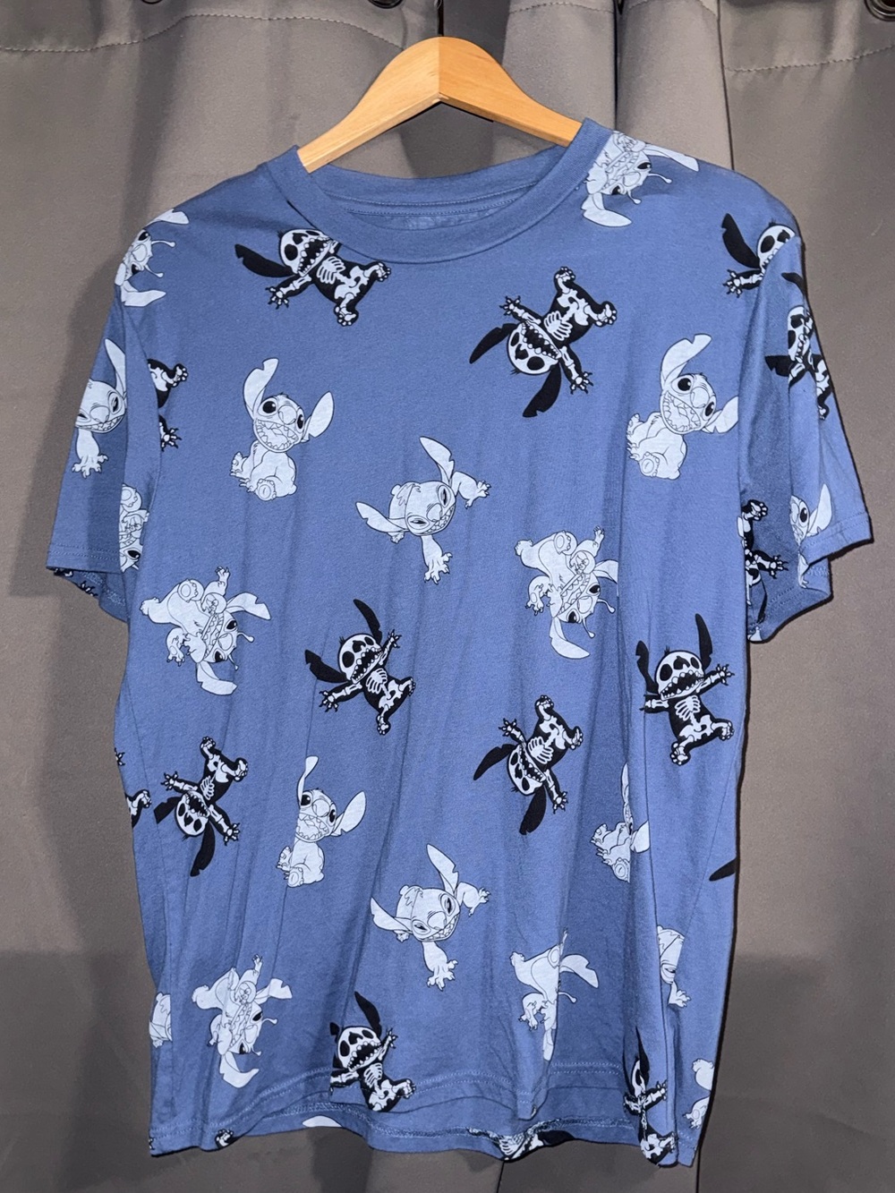 Disney Blue Stitch Logo Tee